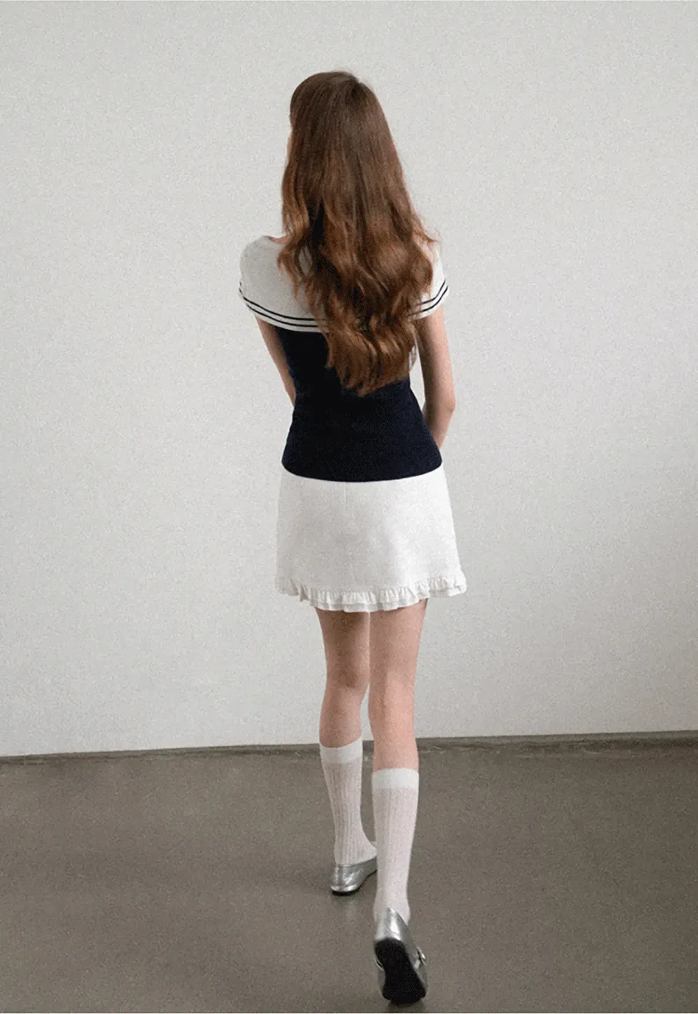 Off Shoulder Knot Detail Knit Sweater