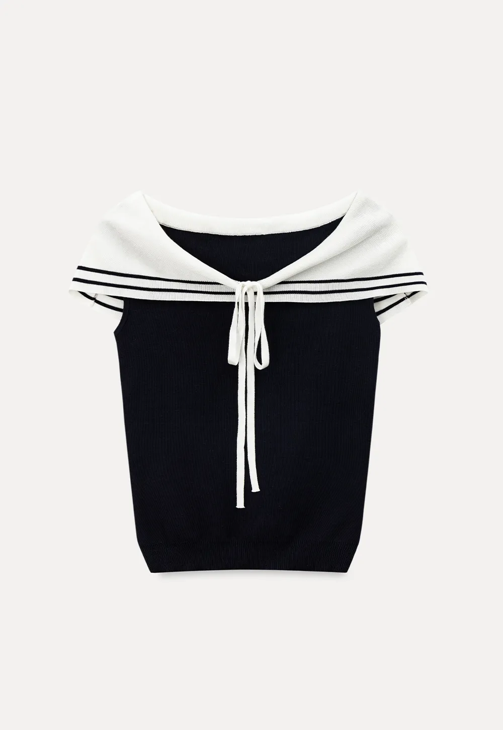 Off Shoulder Knot Detail Knit Sweater