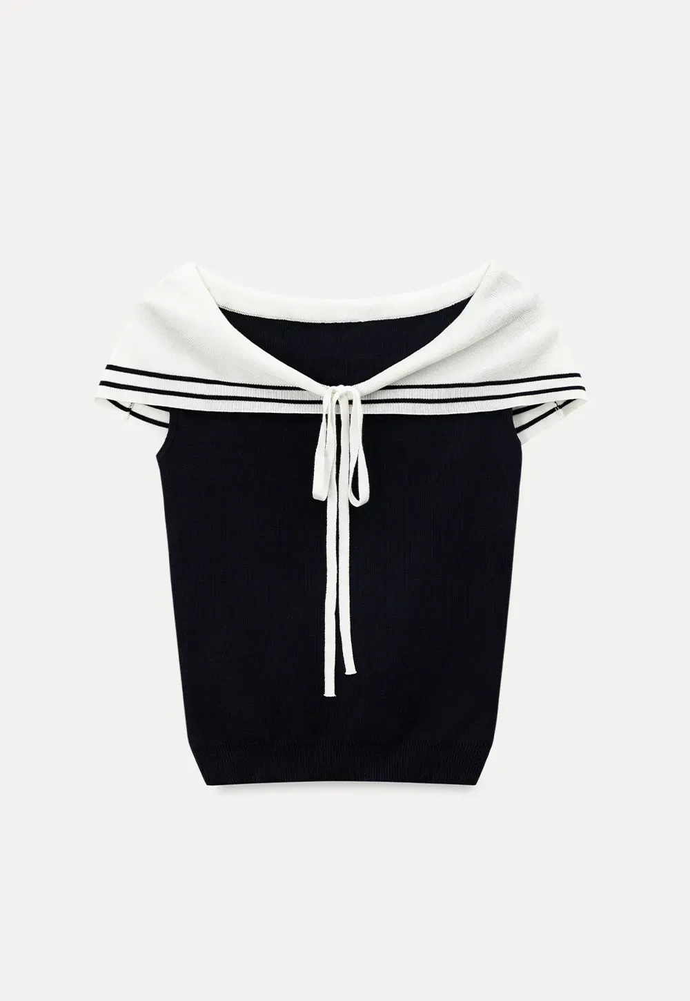 Off Shoulder Knot Detail Knit Sweater