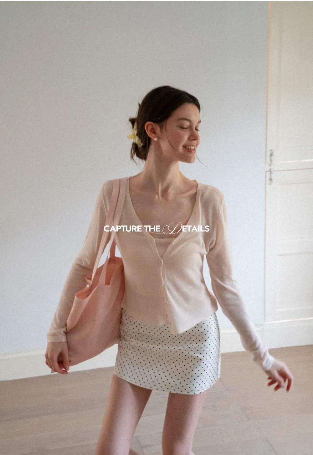 V Neck Button Front Knit Cardigan with Tank Top