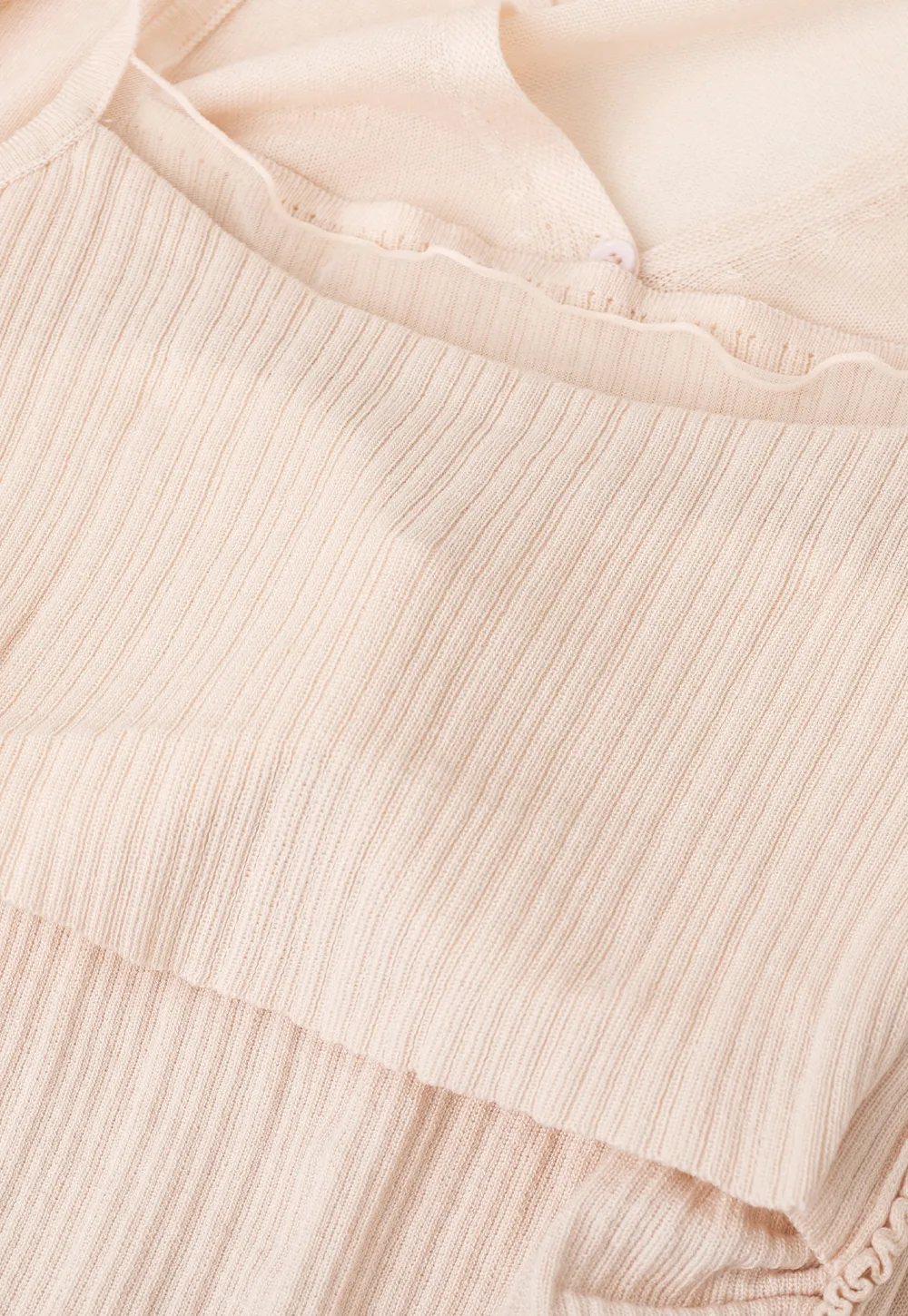 V Neck Button Front Knit Cardigan with Tank Top