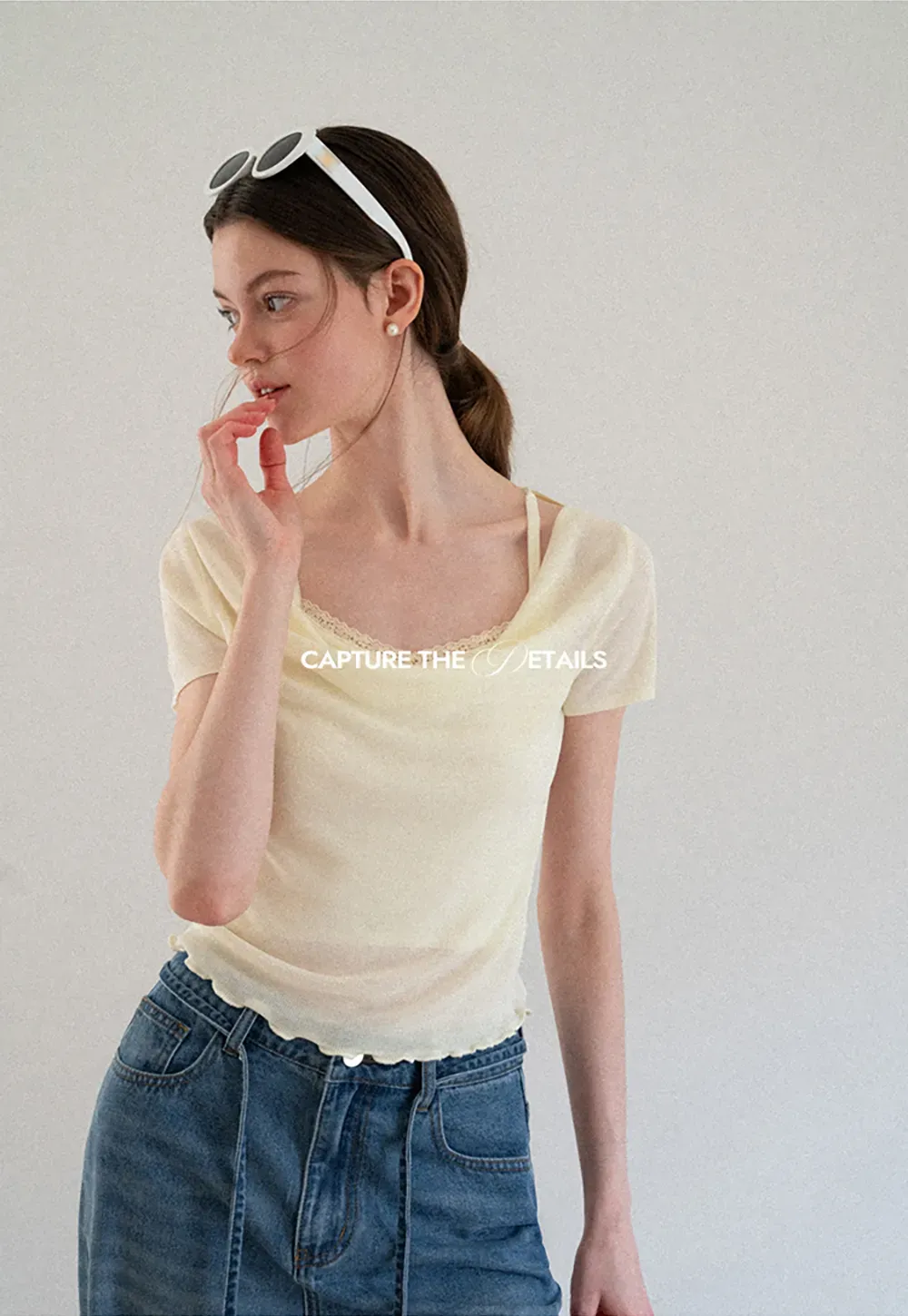 Cowl Neck Short Sleeve Woolen Knit Sweater