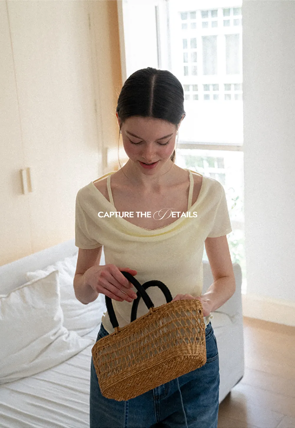 Cowl Neck Short Sleeve Woolen Knit Sweater