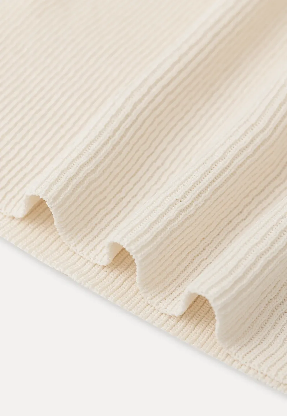 Ribbed Knit Short Sleeve Top
