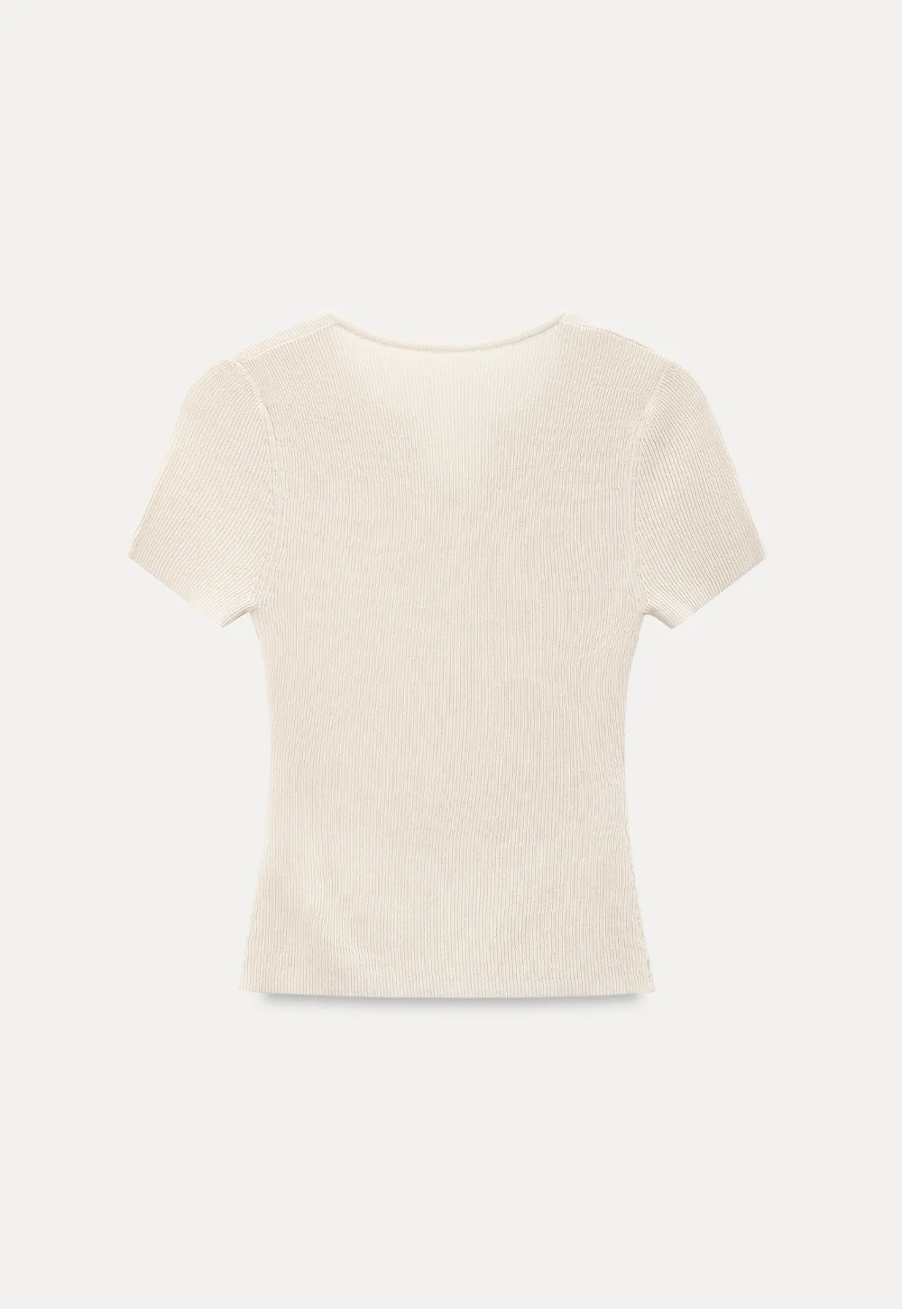 Ribbed Knit Short Sleeve Top