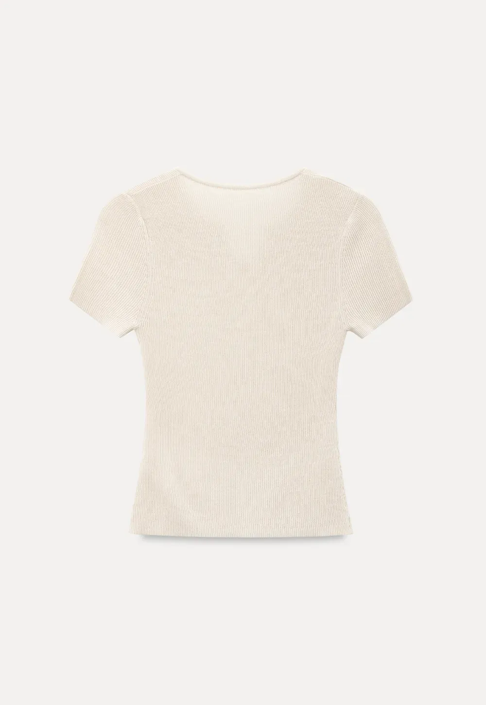 Ribbed Knit Short Sleeve Top