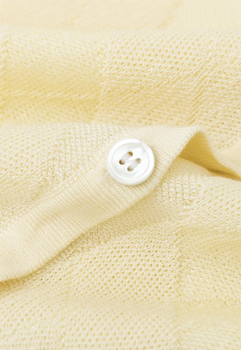 Diamond Knit Button Front Short Sleeve Sweater