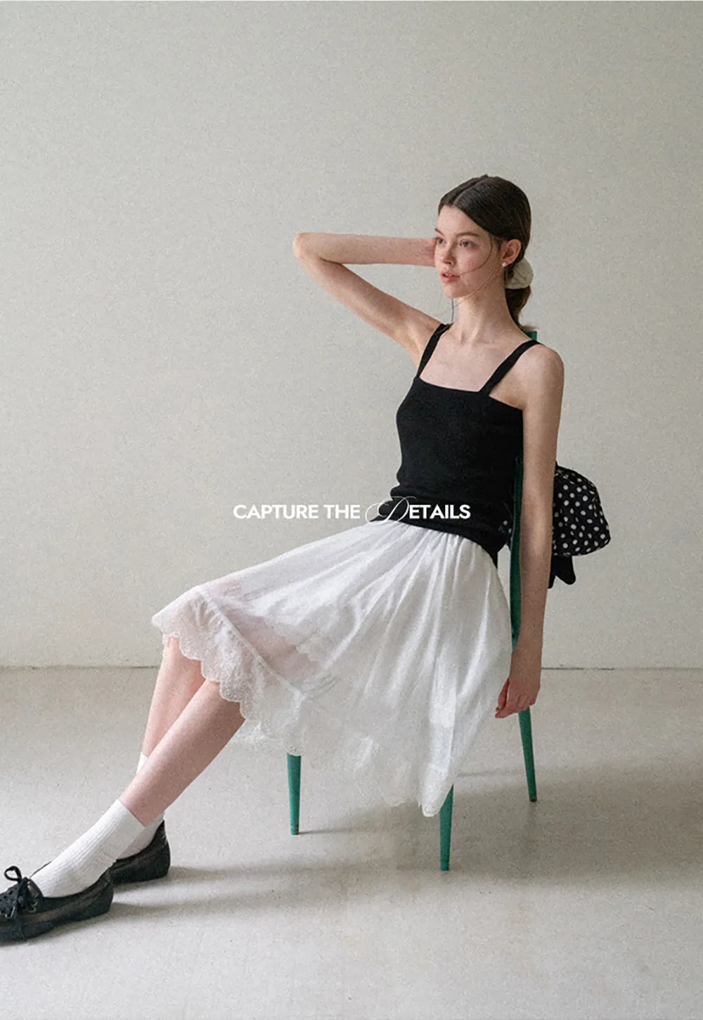 Ribbed Knit Polo Neck Short Sleeve Sweater