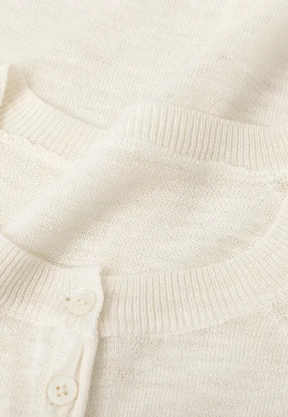 Asymmetrical Button Front Knit Sweater Short Sleeve V Neck
