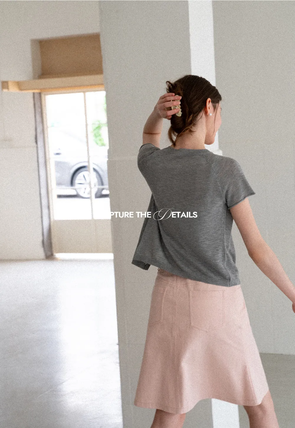 Asymmetrical Button Front Knit Sweater Short Sleeve V Neck