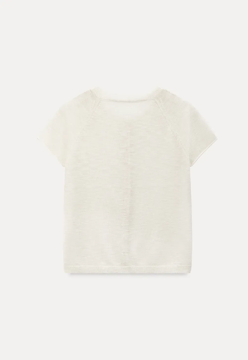 Asymmetrical Button Front Knit Sweater Short Sleeve V Neck