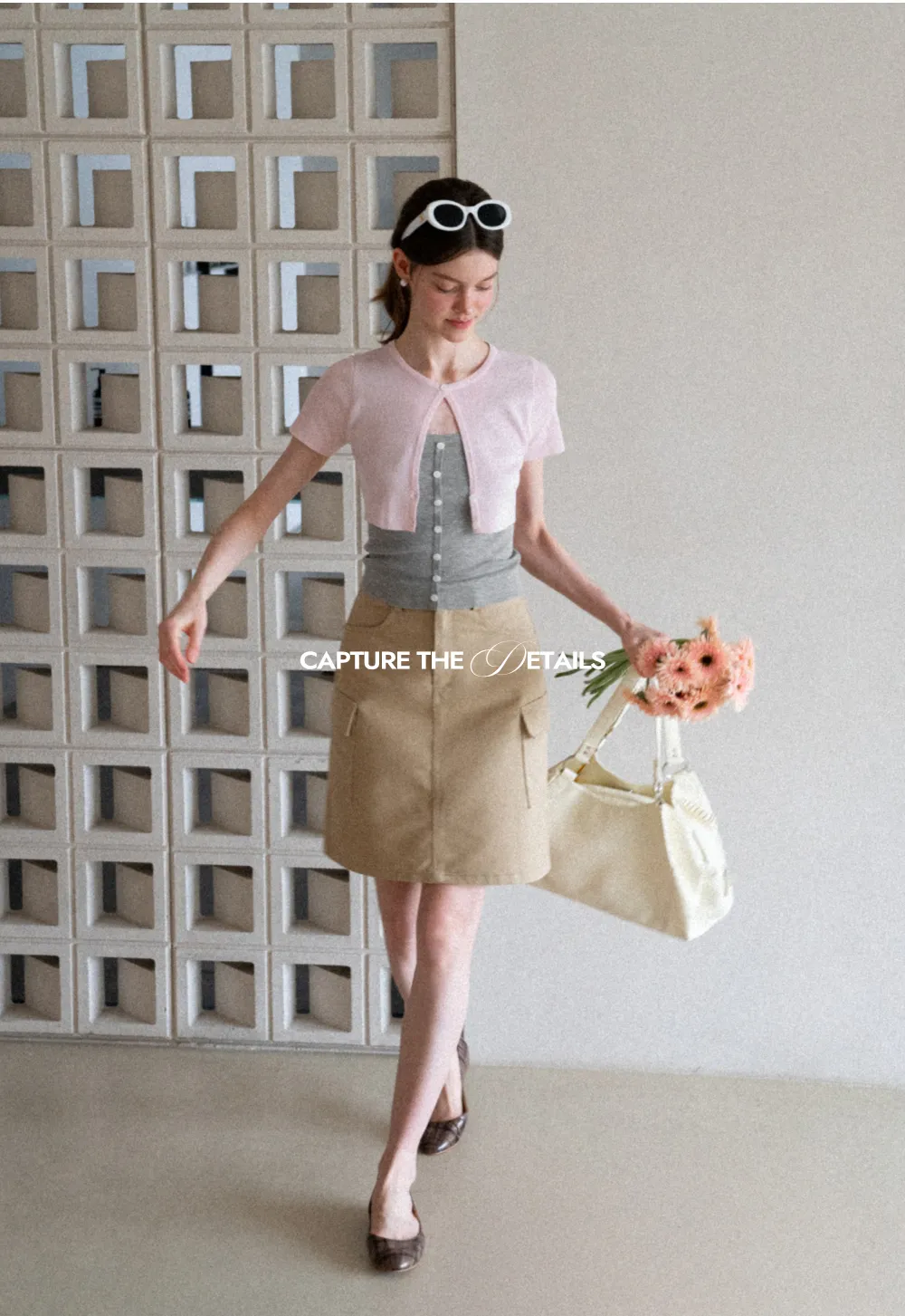 Cropped Open Front Knit Sweater With Button Detail