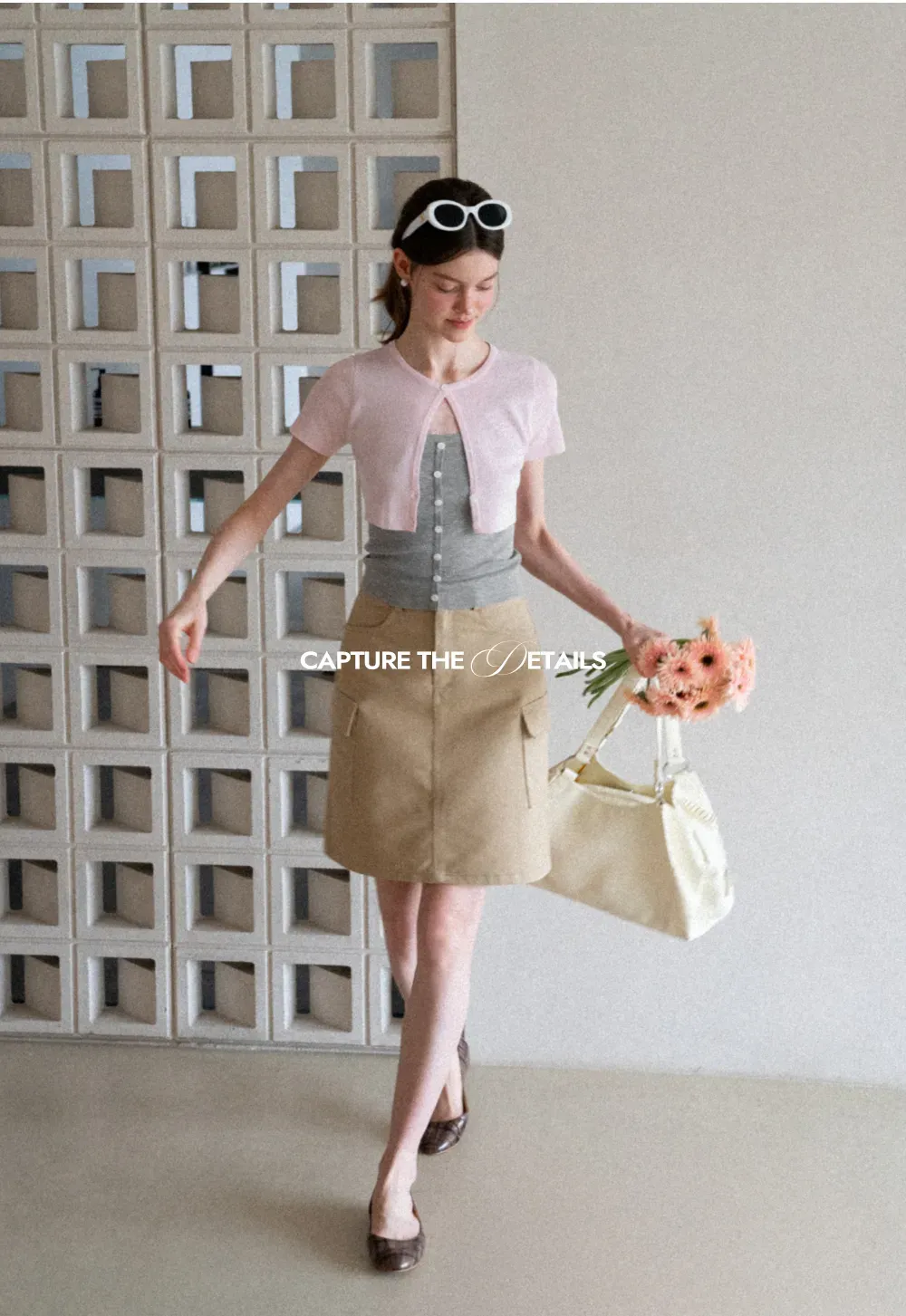 Cropped Open Front Knit Sweater With Button Detail