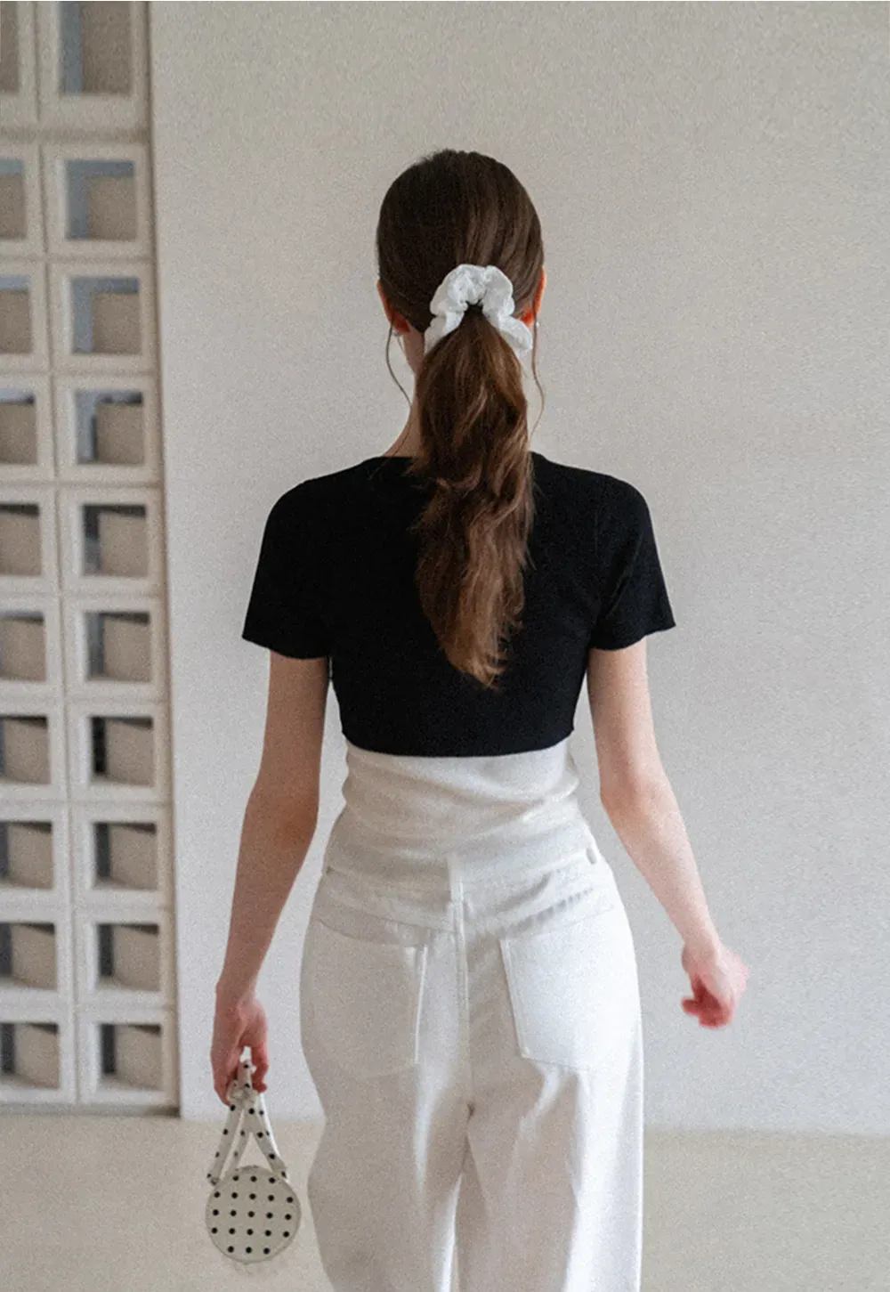 Cropped Open Front Knit Sweater With Button Detail