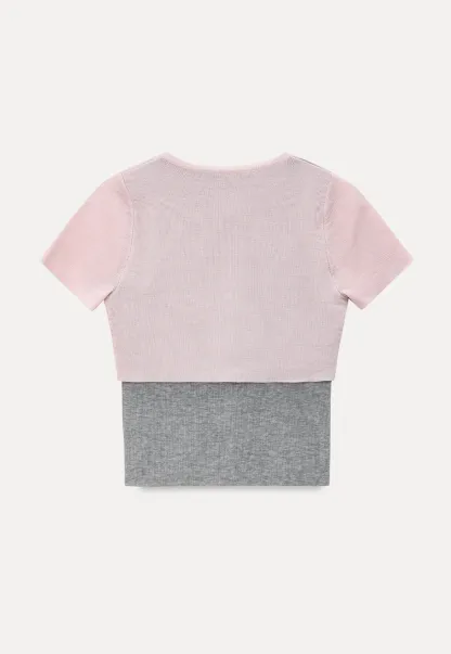 Cropped Open Front Knit Sweater With Button Detail