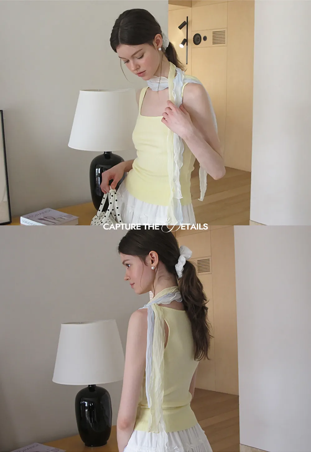 Ribbed Square Neck Sleeveless Knit Top
