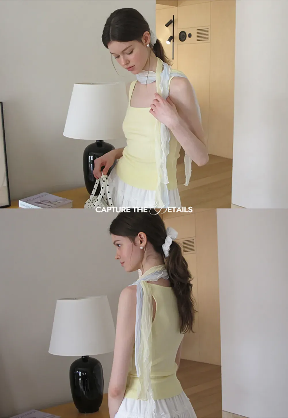 Ribbed Square Neck Sleeveless Knit Top