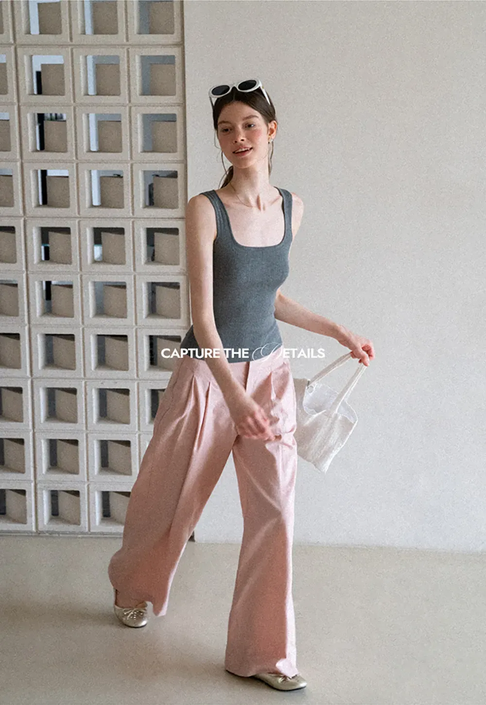 Ribbed Square Neck Sleeveless Knit Top