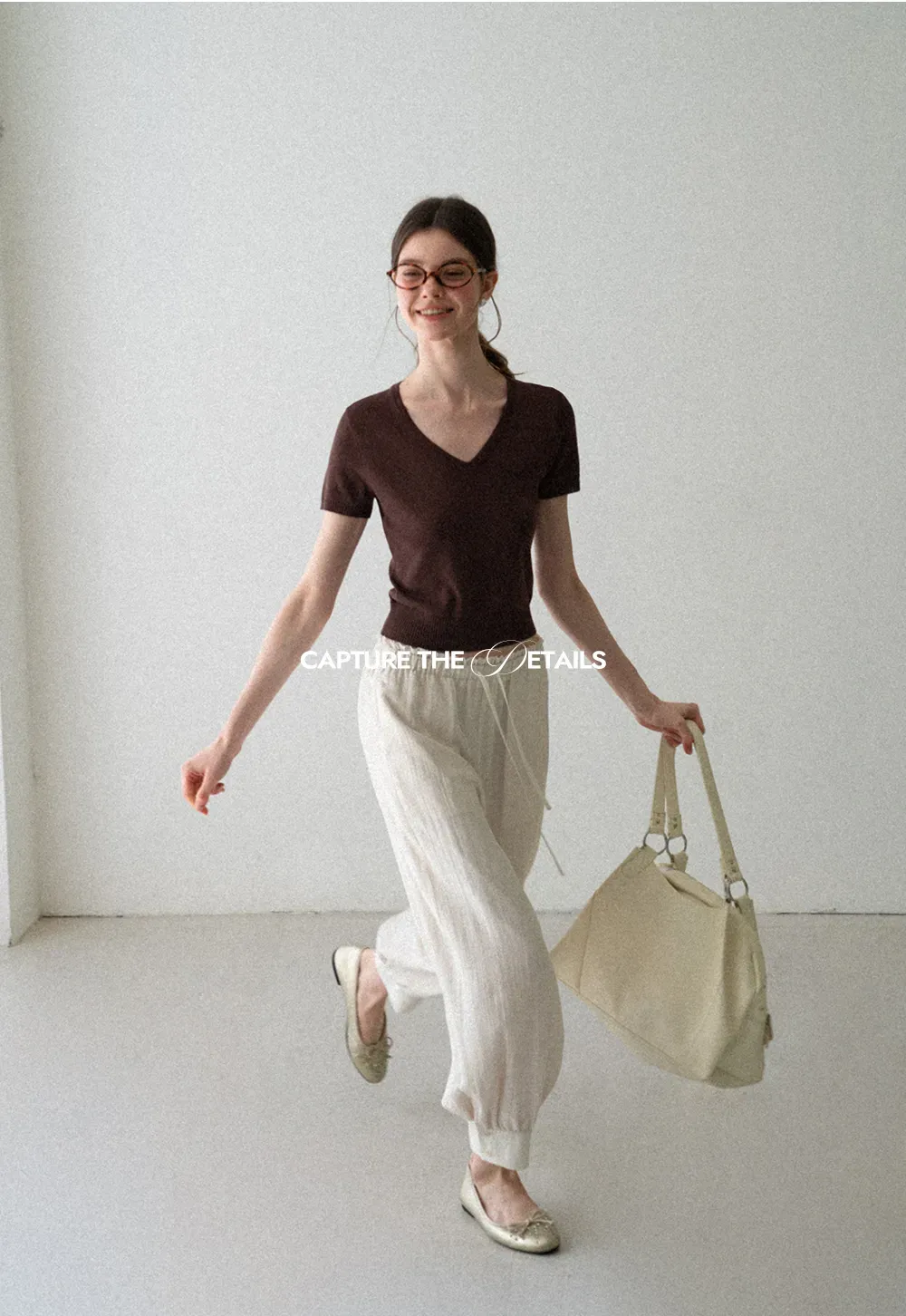 V Neck Short Sleeve Ribbed Knit Sweater