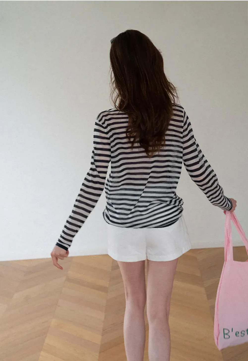 Lace Trim V Neck Long Sleeve Knit Sweater