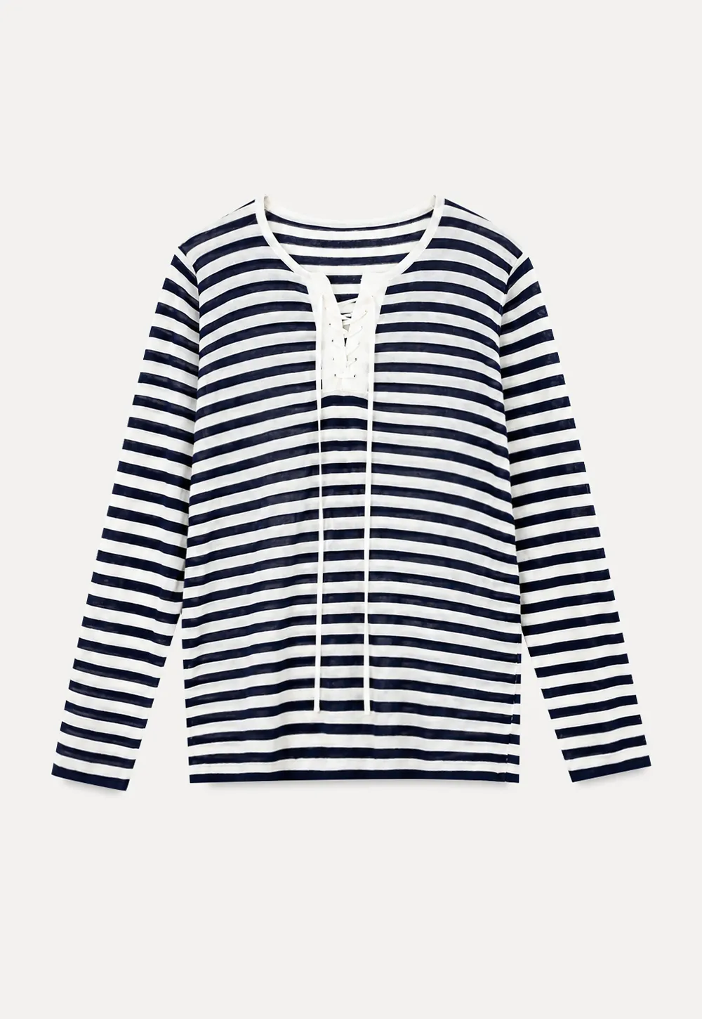 Lace Trim V Neck Long Sleeve Knit Sweater