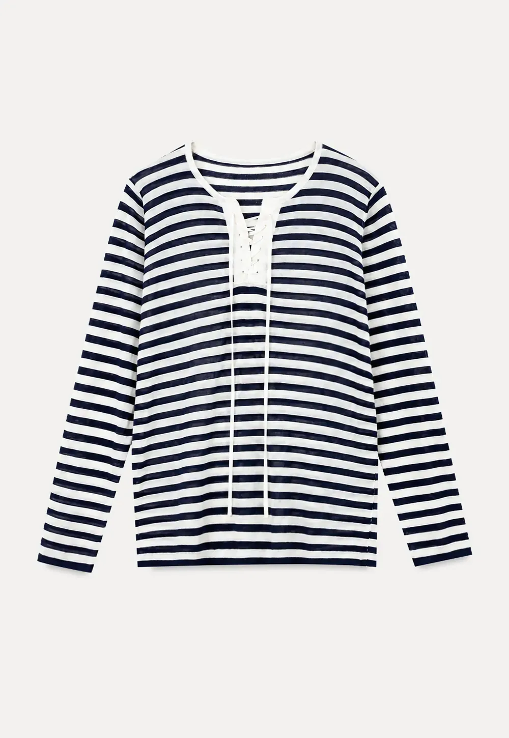 Lace Trim V Neck Long Sleeve Knit Sweater