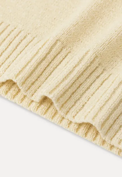 Ribbed Knit Sleeveless High Neck Sweater