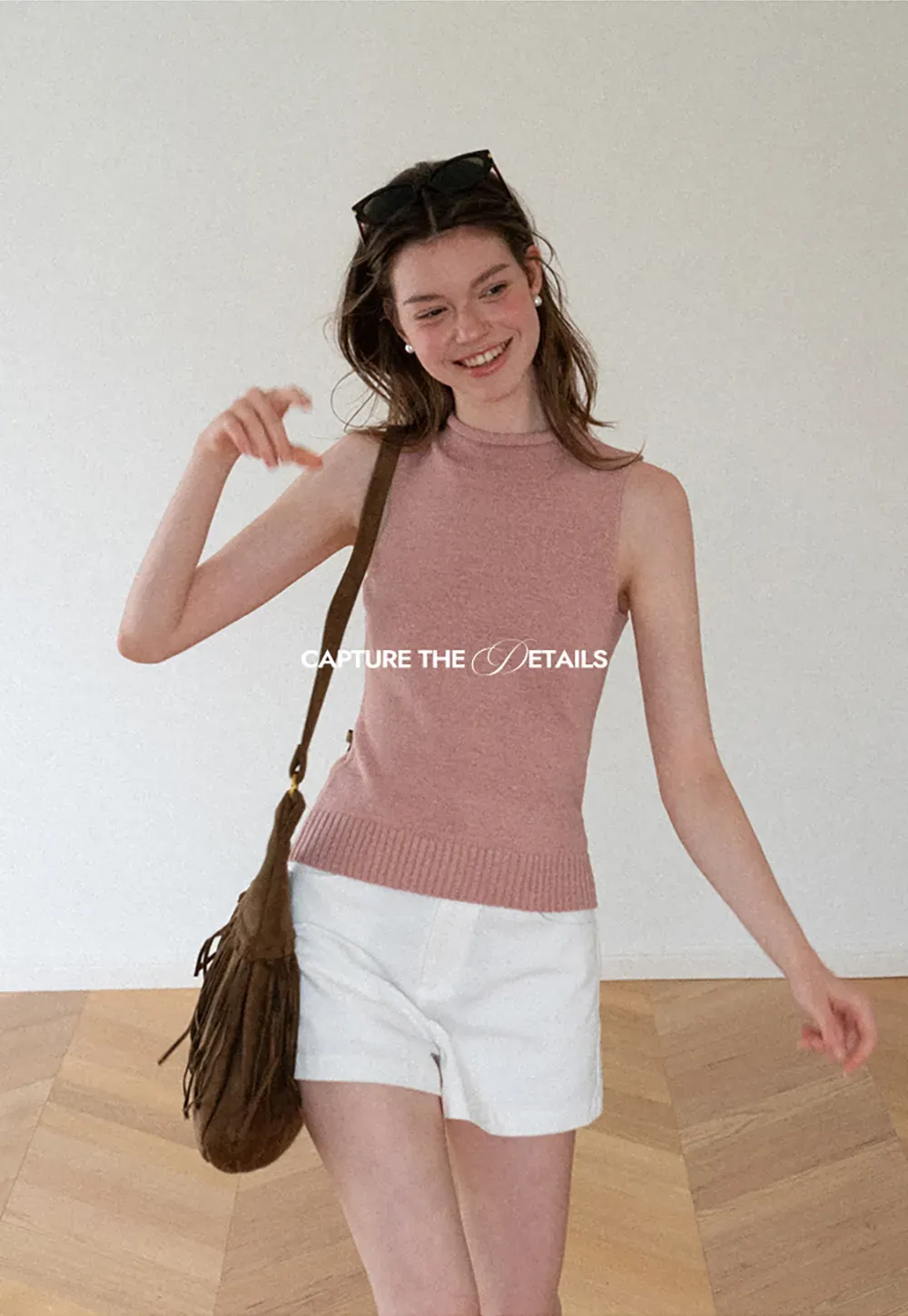 Ribbed Knit Sleeveless High Neck Sweater