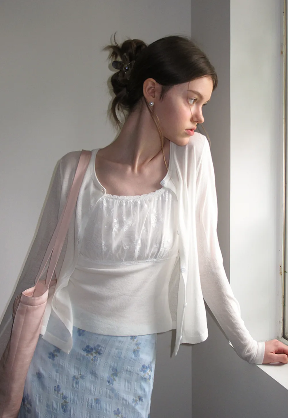 Long Sleeve Button Front Knit Sweater