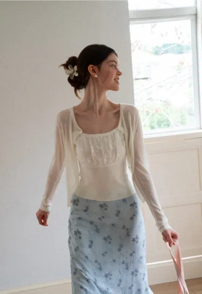 Long Sleeve Button Front Knit Sweater