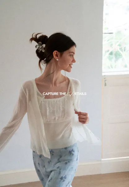 Long Sleeve Button Front Knit Sweater