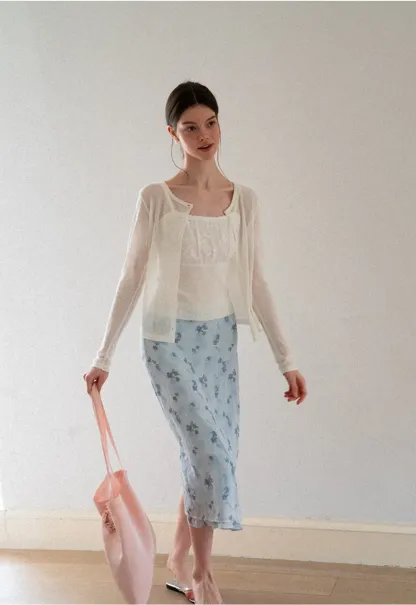 Long Sleeve Button Front Knit Sweater