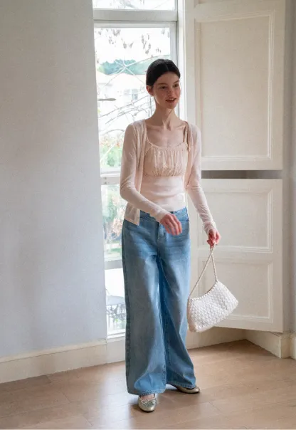 Long Sleeve Button Front Knit Sweater