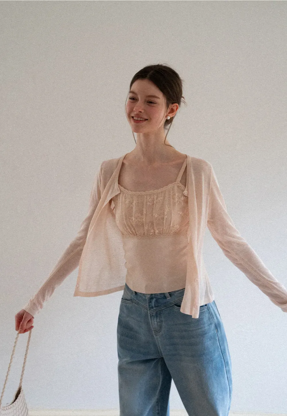 Long Sleeve Button Front Knit Sweater
