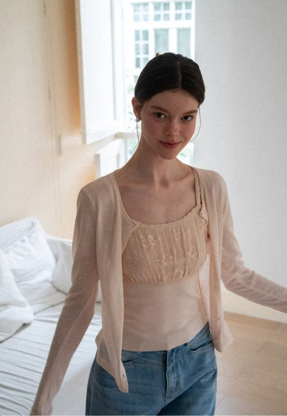 Long Sleeve Button Front Knit Sweater