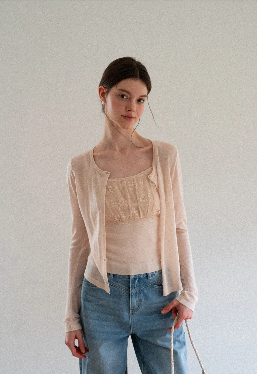 Long Sleeve Button Front Knit Sweater