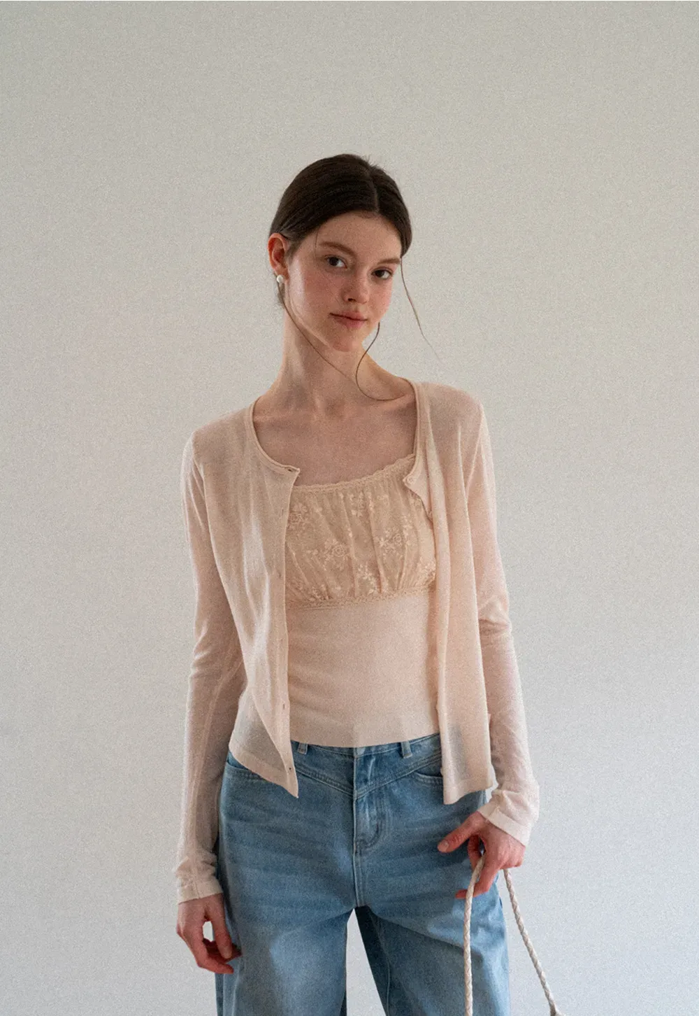 Long Sleeve Button Front Knit Sweater