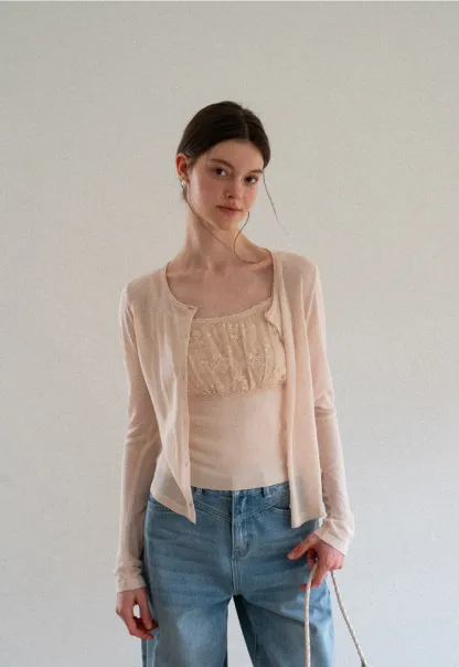 Long Sleeve Button Front Knit Sweater