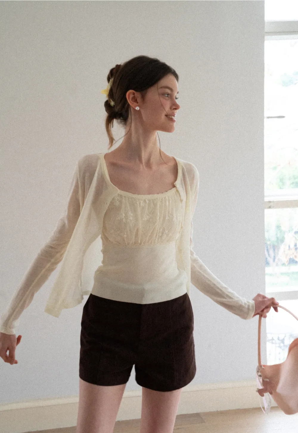 Long Sleeve Button Front Knit Sweater
