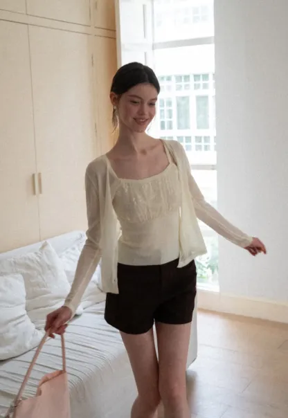 Long Sleeve Button Front Knit Sweater
