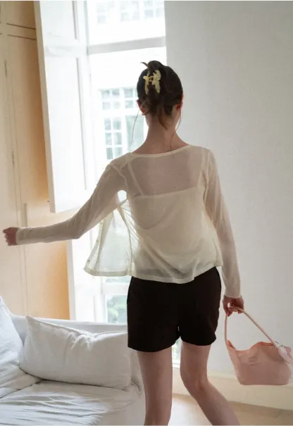 Long Sleeve Button Front Knit Sweater
