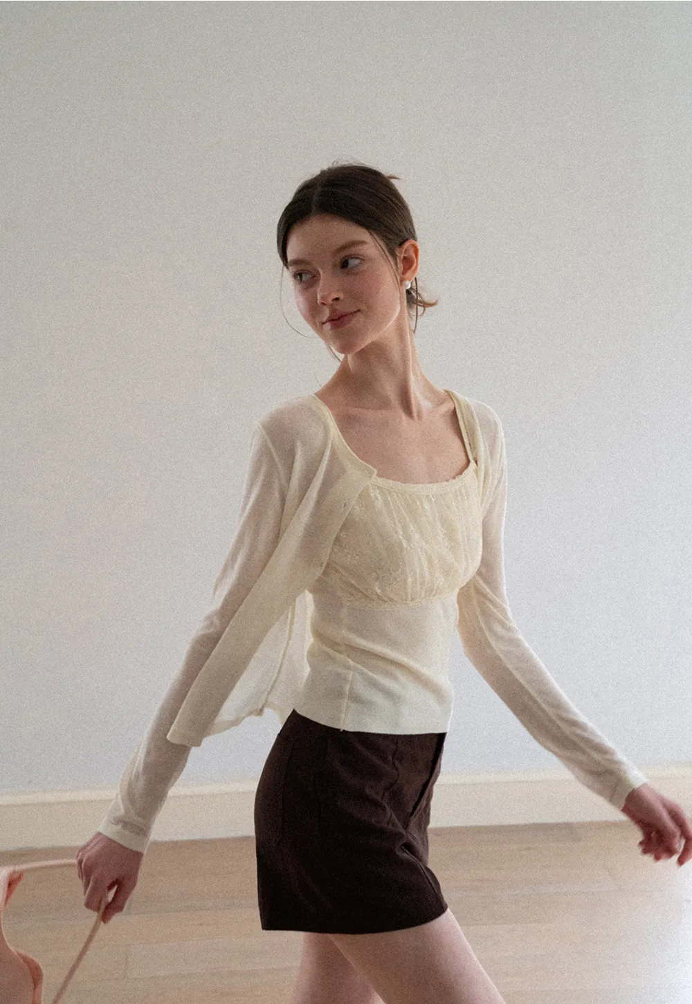 Long Sleeve Button Front Knit Sweater