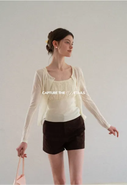 Long Sleeve Button Front Knit Sweater