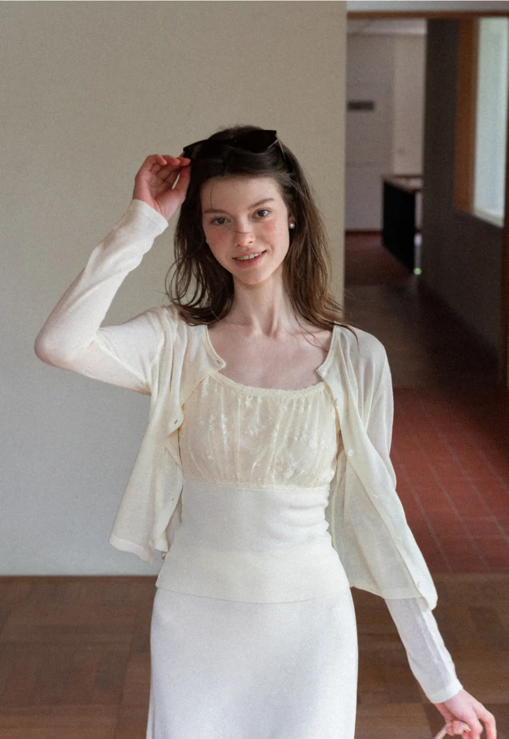 Long Sleeve Button Front Knit Sweater