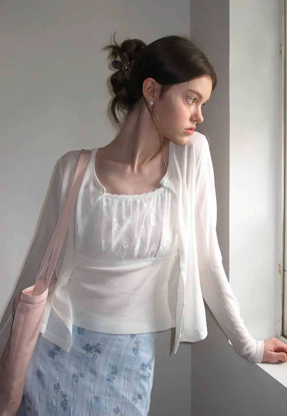 Long Sleeve Button Front Knit Sweater