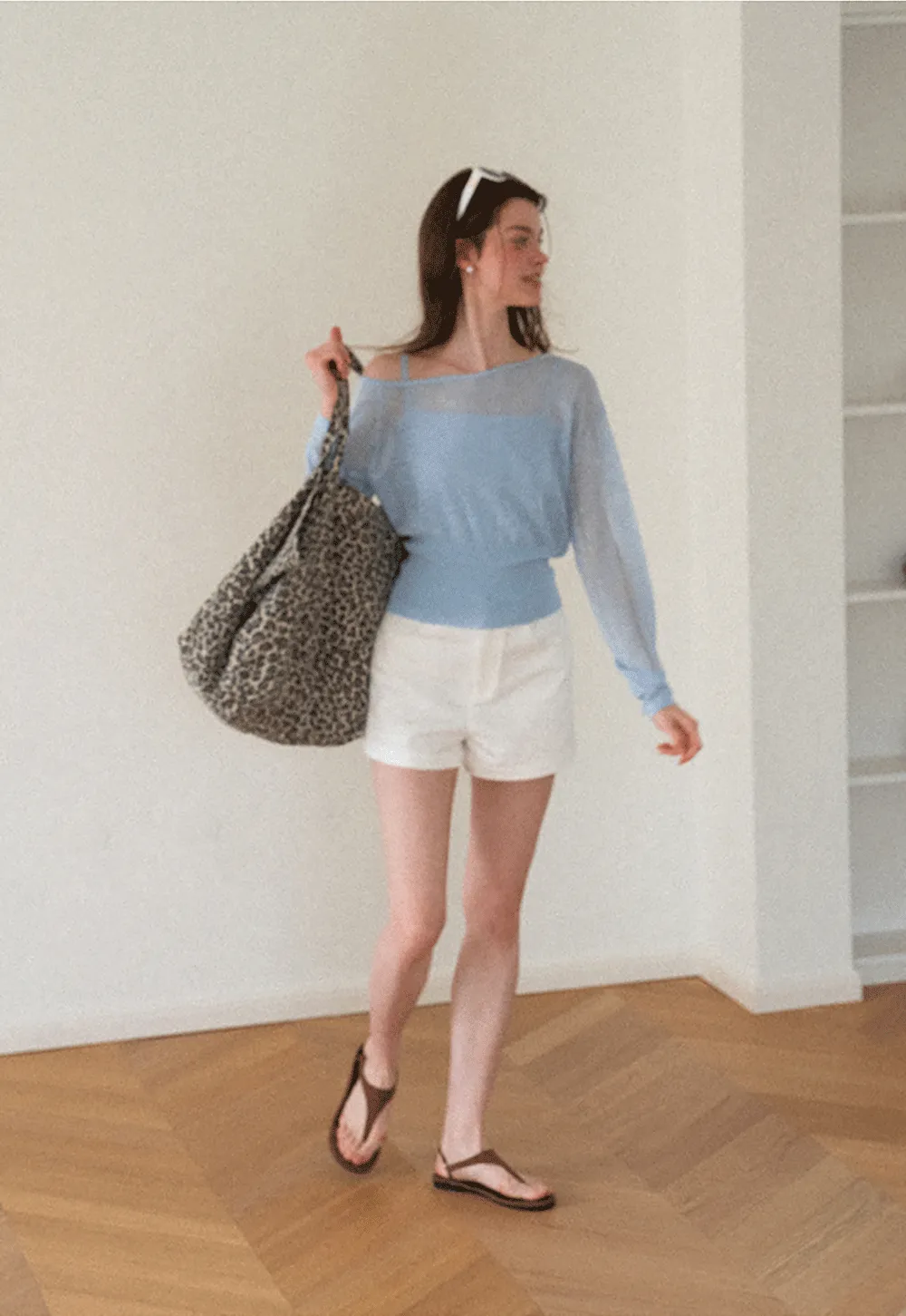 Off Shoulder Knit Sweater With Strappy Detail And Tank Top Set