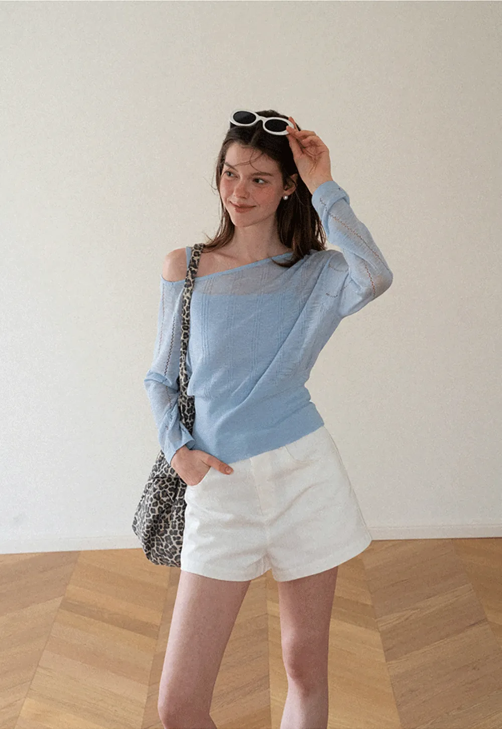 Off Shoulder Knit Sweater With Strappy Detail And Tank Top Set