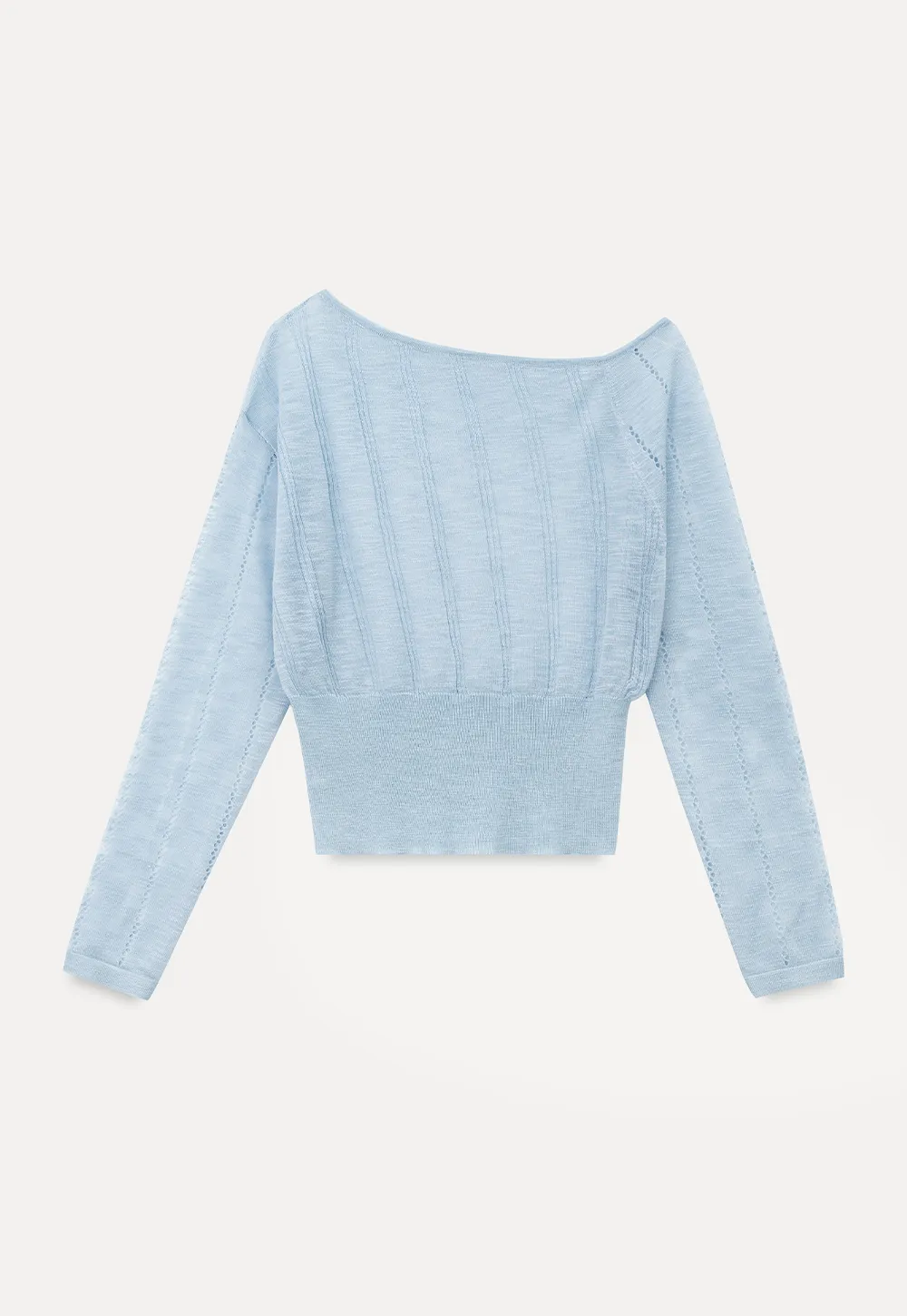 Off Shoulder Knit Sweater With Strappy Detail And Tank Top Set