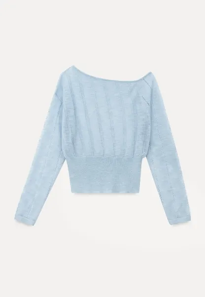 Off Shoulder Knit Sweater With Strappy Detail And Tank Top Set