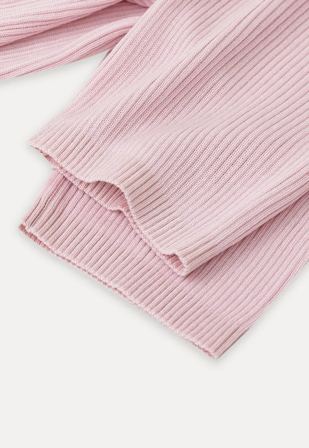 Ribbed Knit Short Sleeve Crew Neck Sweater